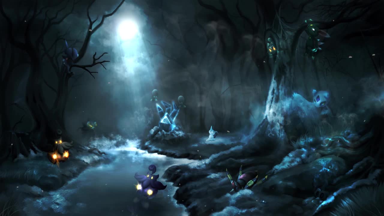 Mimikyu Pokemon In The Mysterious Forest HD Live Wallpaper For PC