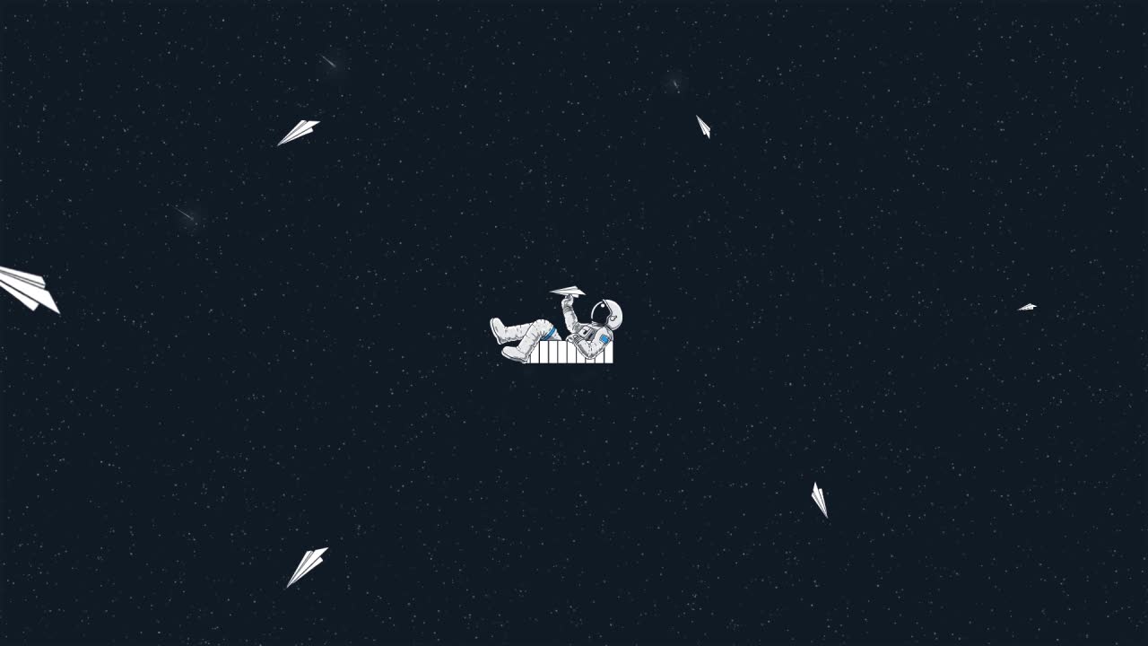 Astronaut Paper Plane HD Live Wallpaper For PC