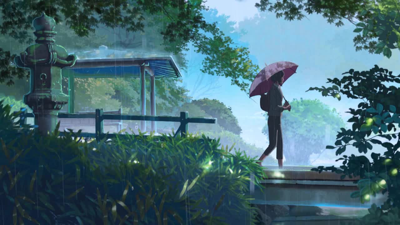 Yukari Yukino Walking In The Rain The Garden Of Words HD Live Wallpaper For PC