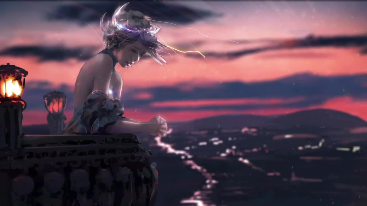 Princess On Balcony At Evening HD Live Wallpaper For PC