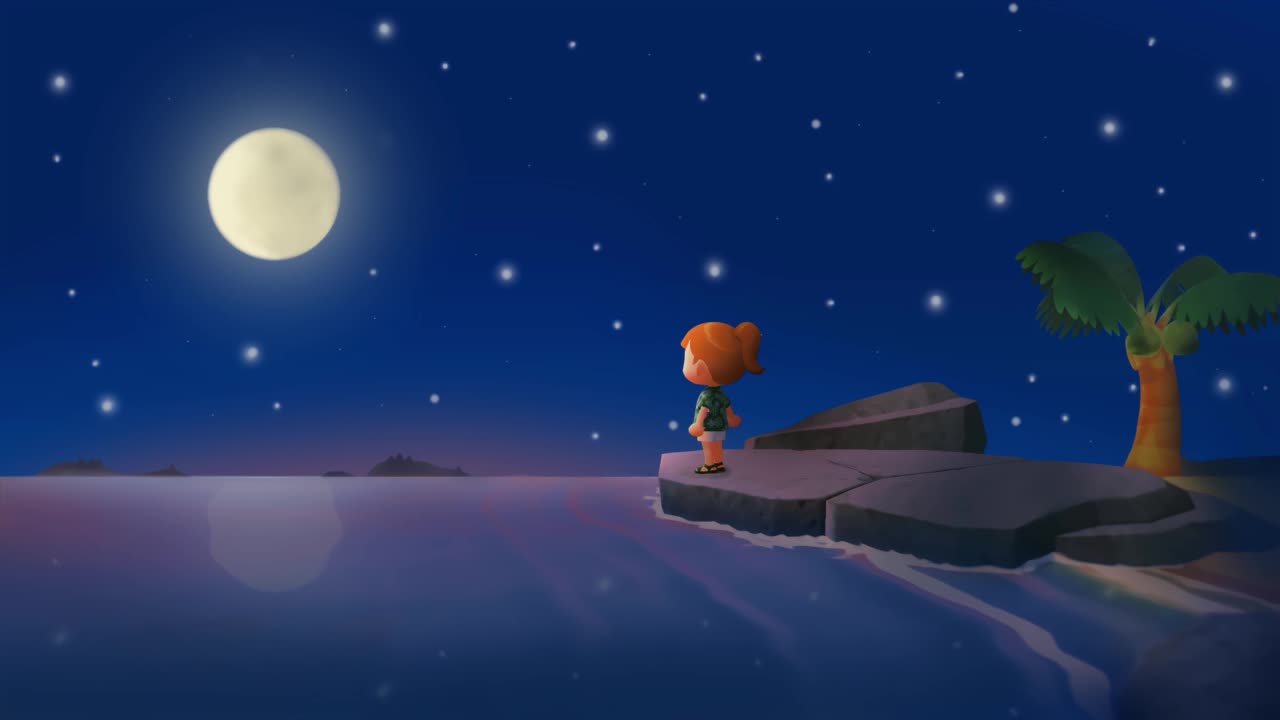 Star Night Animal Crossing New Horizons HD Live Wallpaper For PC