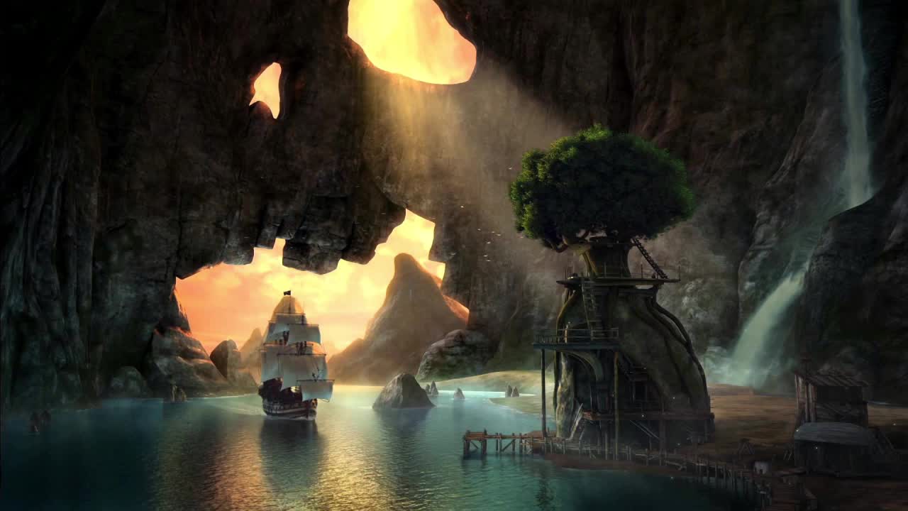Fantasy Ship Ready To Dock Tinker Bell And The Great Fairy Rescue HD Live Wallpaper For PC