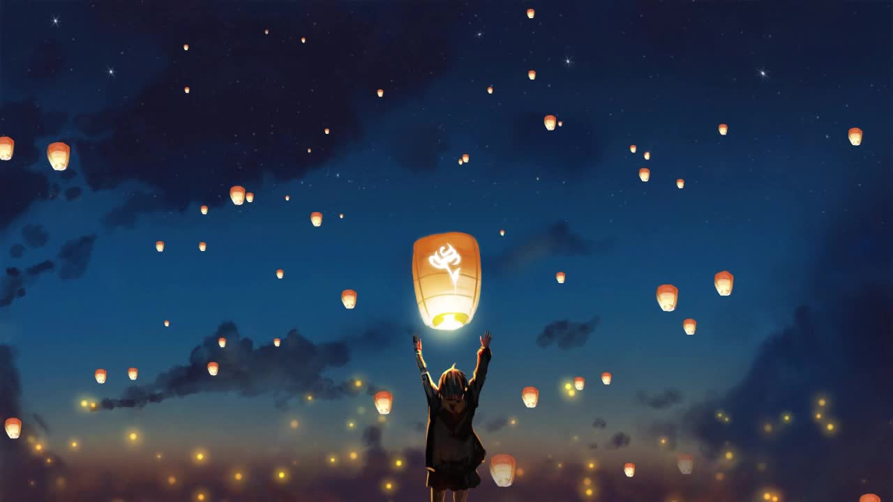 Light The Night Sky Lantern Festival HD Live Wallpaper For PC