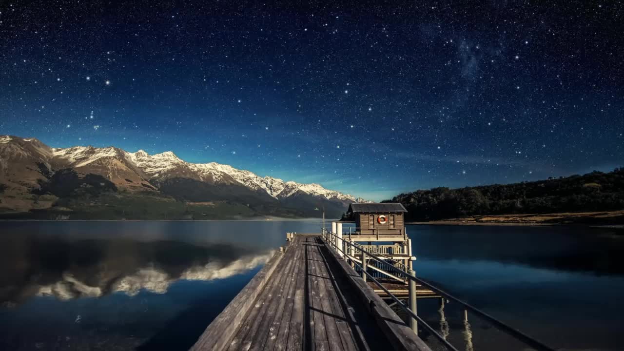 Wood Cabin Middle Lake HD Live Wallpaper For PC