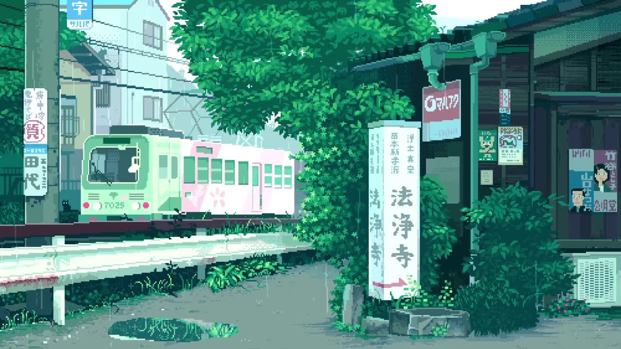 Rainy Day In Japan Pixel HD Live Wallpaper For PC