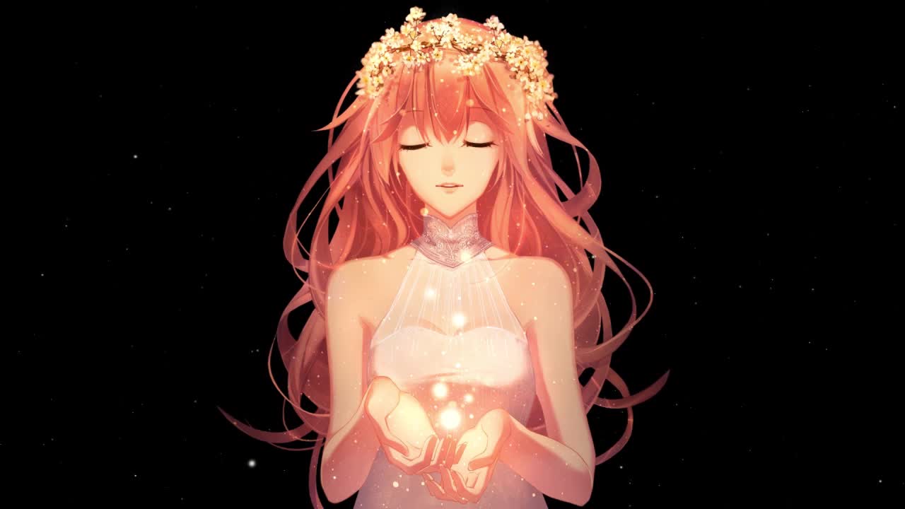 Anime Girl Wearing Flower Crown HD Live Wallpaper For PC