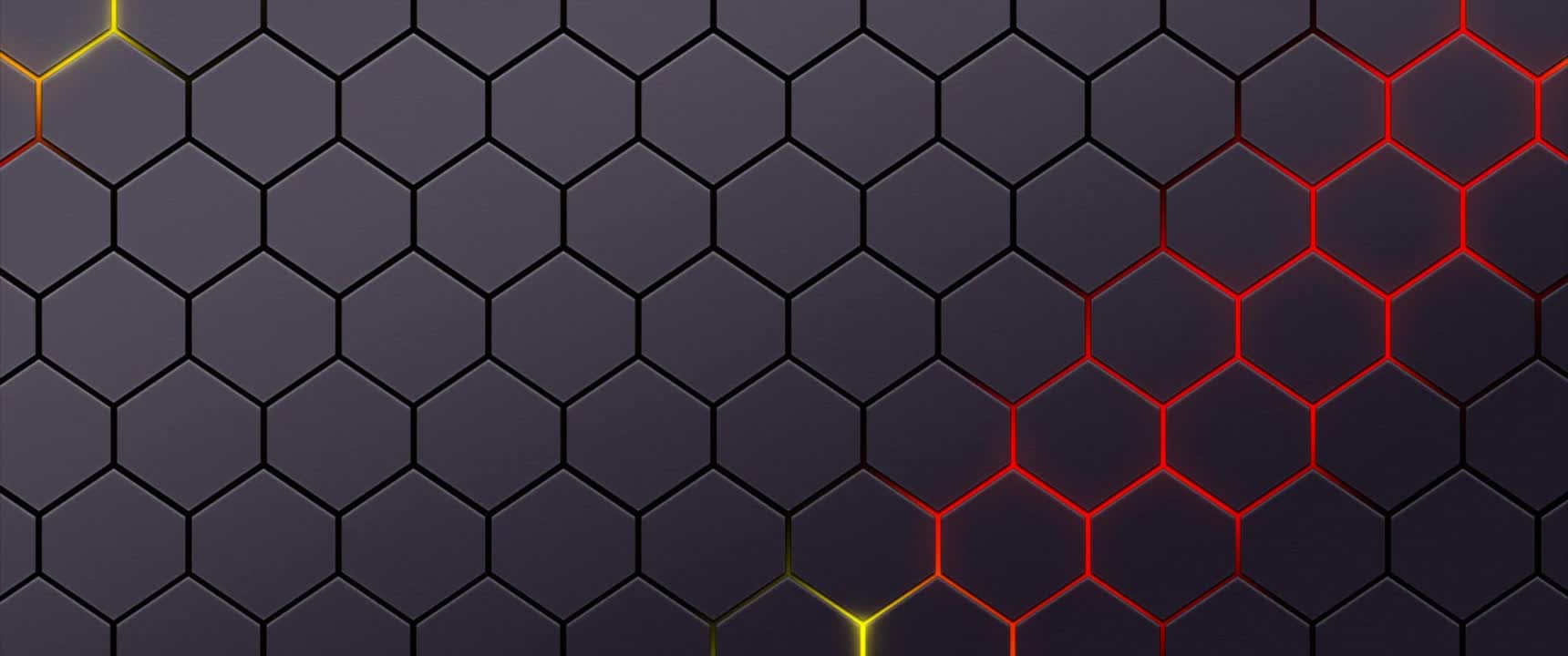 Neon Hexagon Magma HD Live Wallpaper For PC