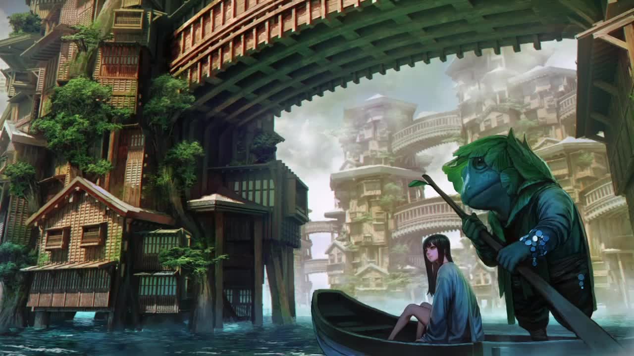 Girl Boat Travelling Dreamy World HD Live Wallpaper For PC