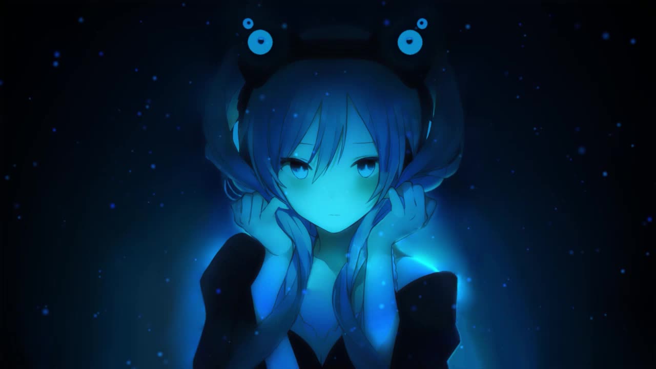 Anime Girl With Headphones HD Live Wallpaper For PC