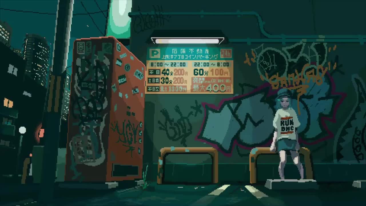 Girl Smoking On Street At Night Pixel HD Live Wallpaper For PC