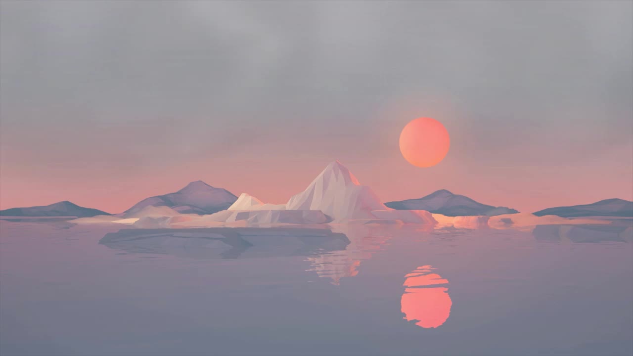 Sunset In The Mountains HD Live Wallpaper For PC