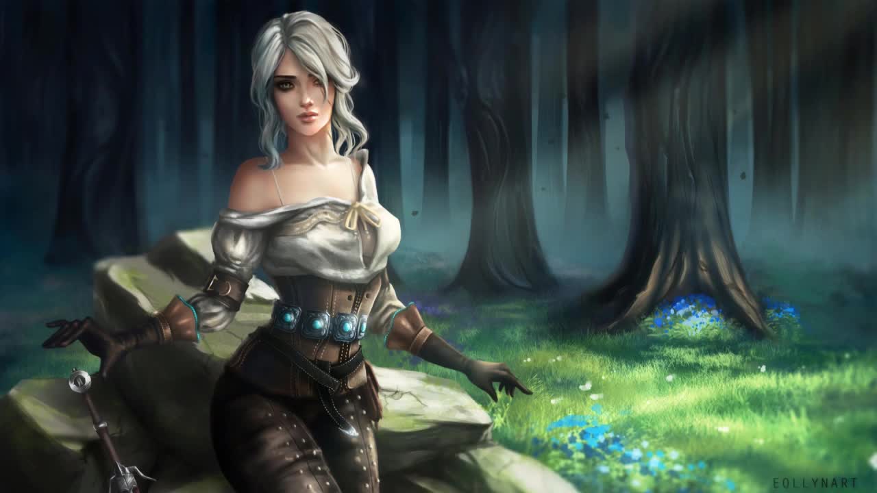 Ciri In The Jungle The Witcher 3 Wild Hunt HD Live Wallpaper For PC