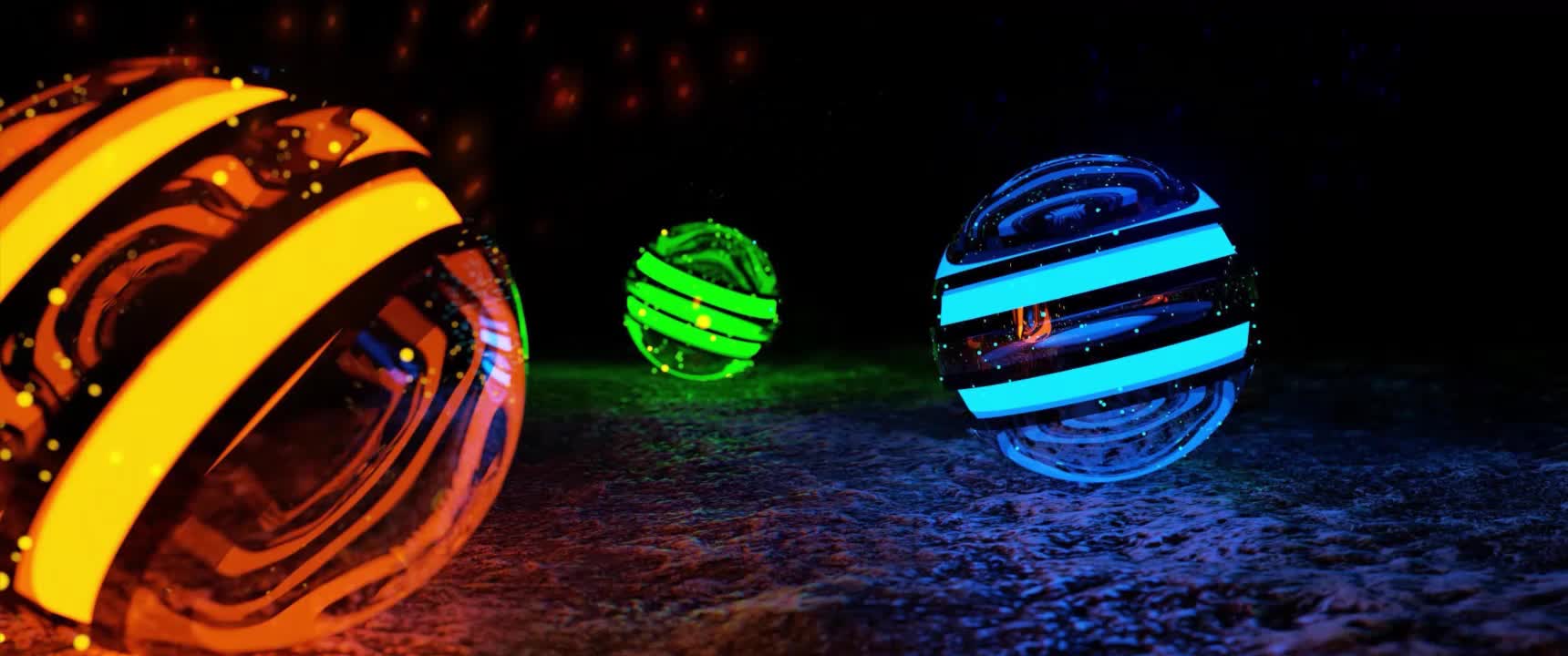 Abstract Neon Balls HD Live Wallpaper For PC