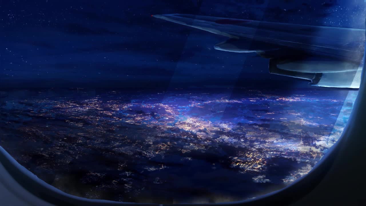 City View From The Plane Window HD Live Wallpaper For PC