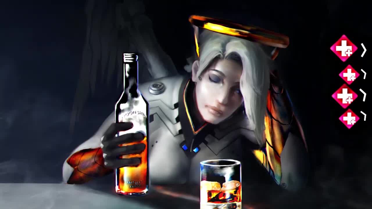 Mercy Drinking Wine HD Live Wallpaper For PC live wallpaper
