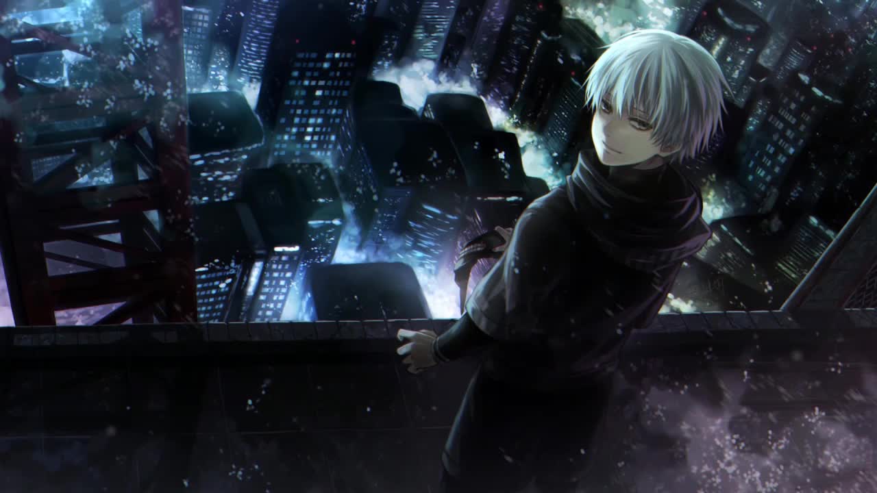 Ken Kaneki On The Rooftop Tokyo Ghoul HD Live Wallpaper For PC