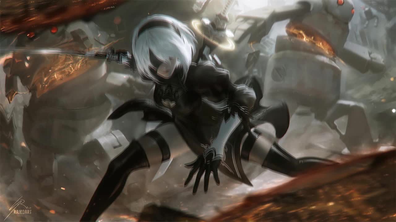 2b Vs Machine Nier Automata HD Live Wallpaper For PC