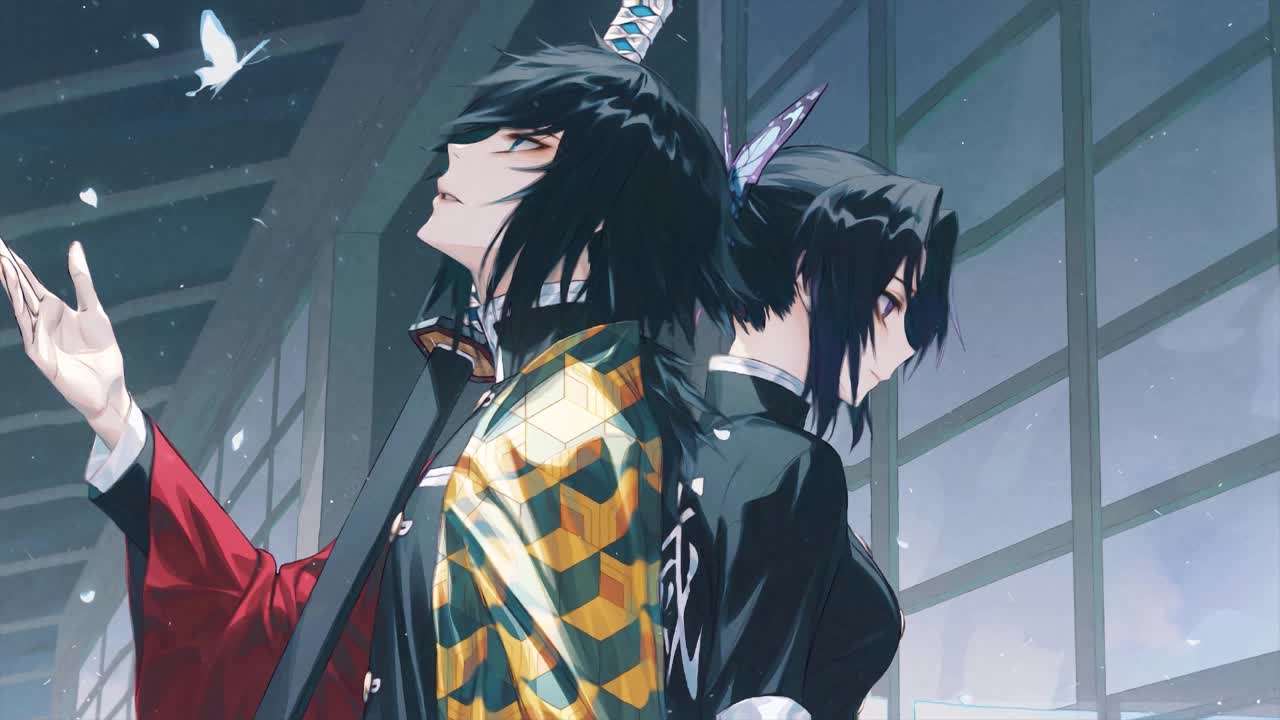 Giyuu Tomioka And Shinobu Kochou Kimetsu No Yaiba HD Live Wallpaper For PC