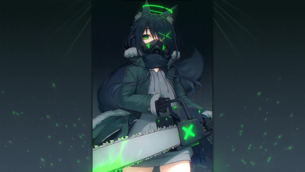 Anime Wolf Girl With A Chainsaw HD Live Wallpaper For PC