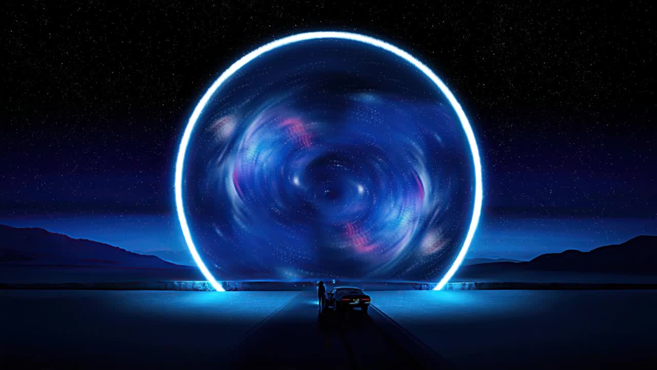 Blue Portal HD Live Wallpaper For PC