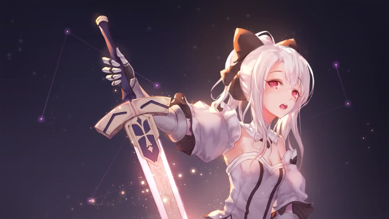 Illyasviel Von Einzbern Holding Excalibur Fate Stay Night HD Live Wallpaper For PC