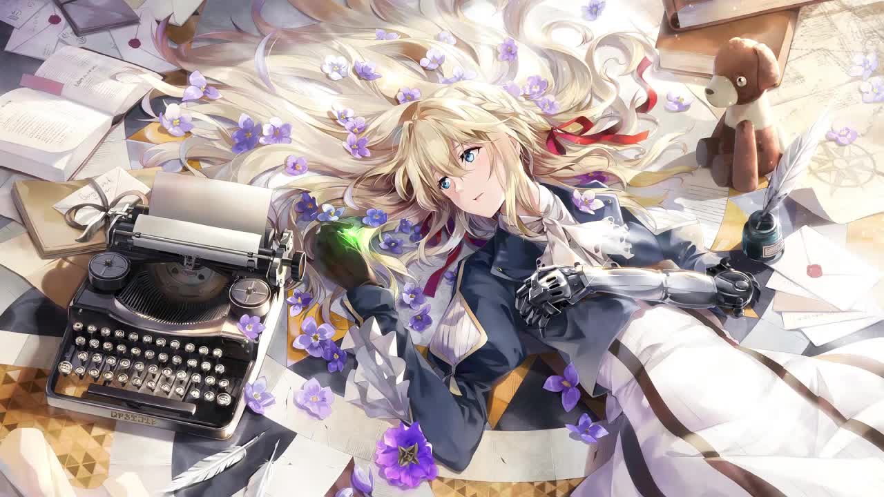 Violet Evergarden Lying On The Floor HD Live Wallpaper For PC