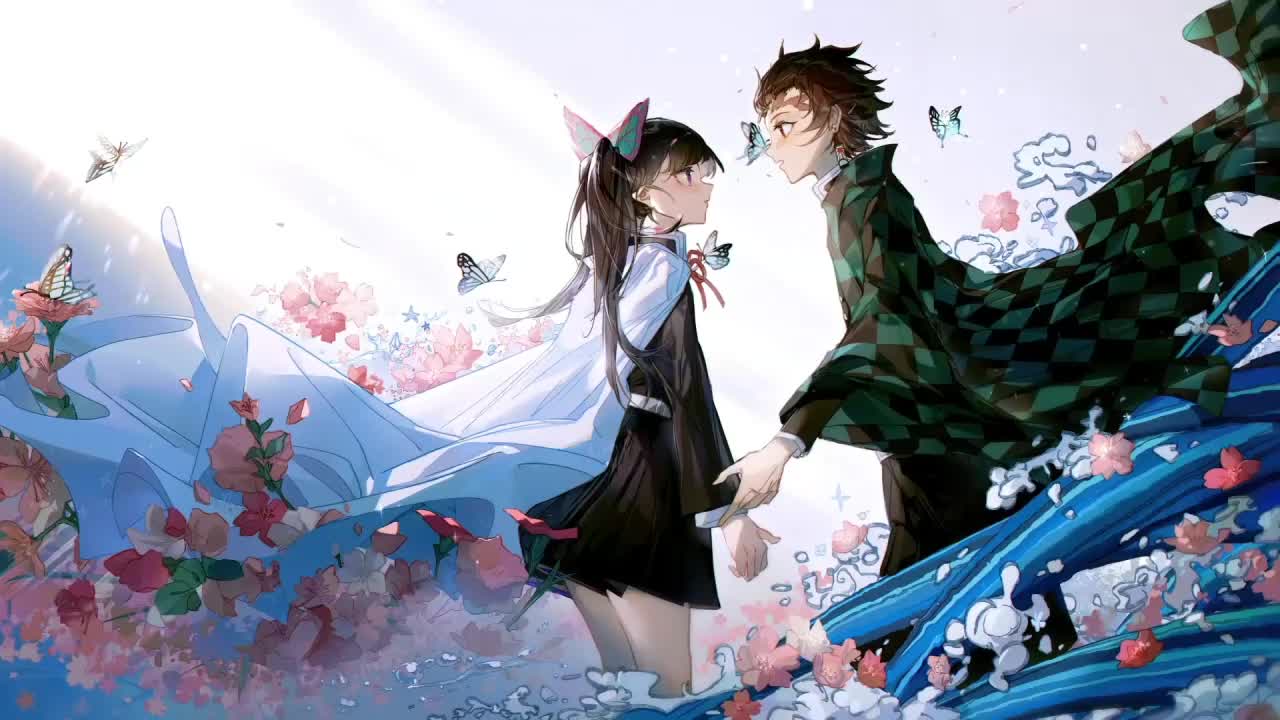 Tanjiro And Kanao Kimetsu No Yaiba HD Live Wallpaper For PC