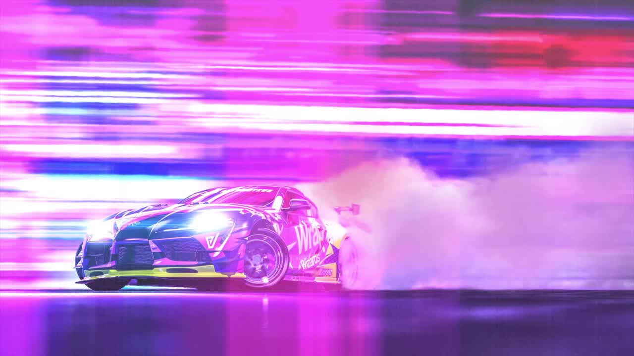 Neon Toyota Supra Drifting HD Live Wallpaper For PC