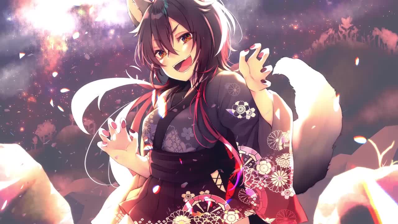 Cute Anime Fox Girl In Kimono HD Live Wallpaper For PC