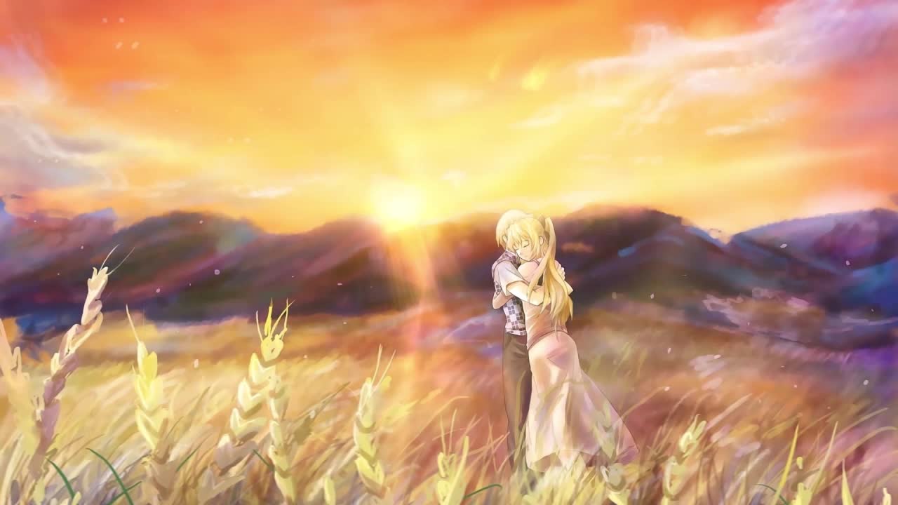 Hisao Nakai Hugging Lilly Satou In The Field Katawa Shoujo HD Live Wallpaper For PC
