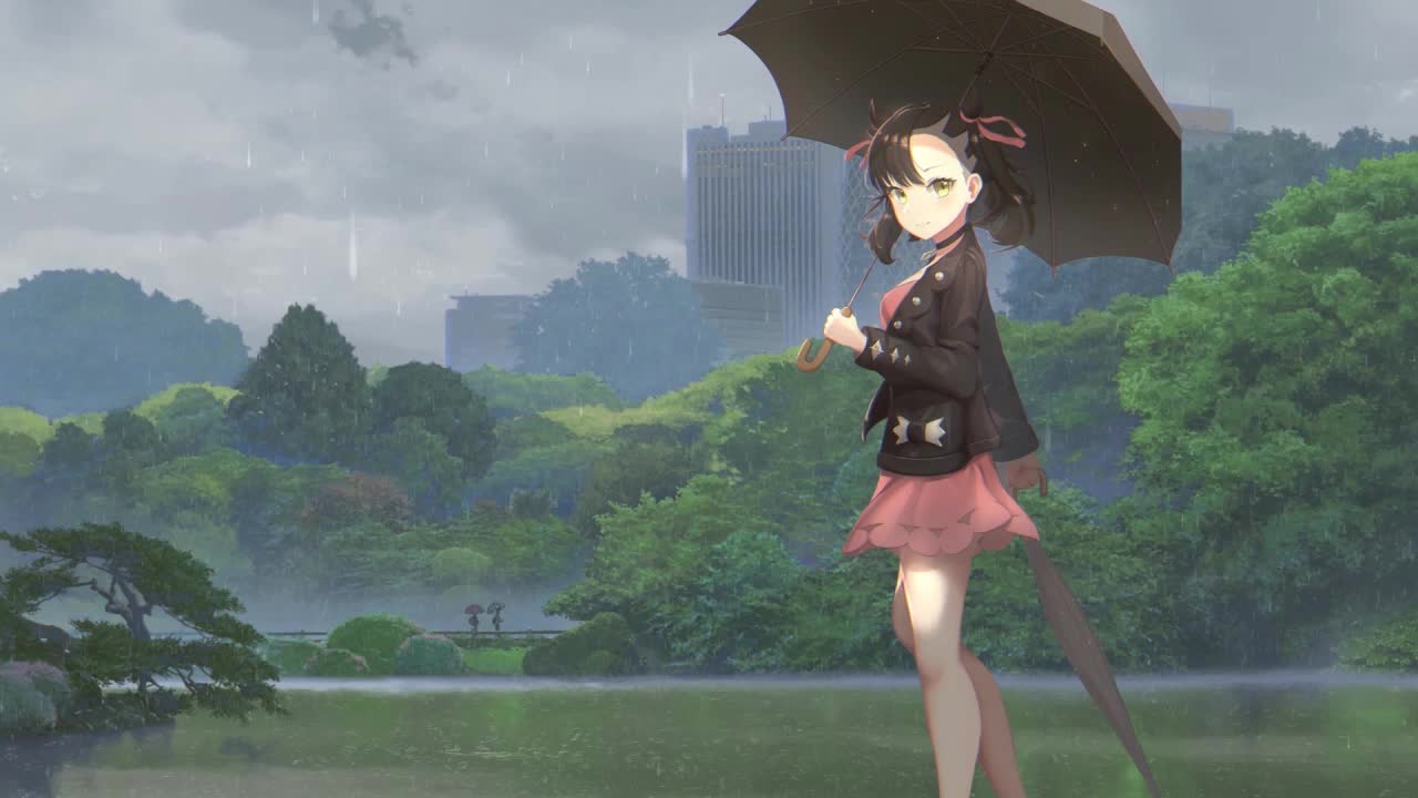 Marnie In The Rain Pokemon HD Live Wallpaper For PC