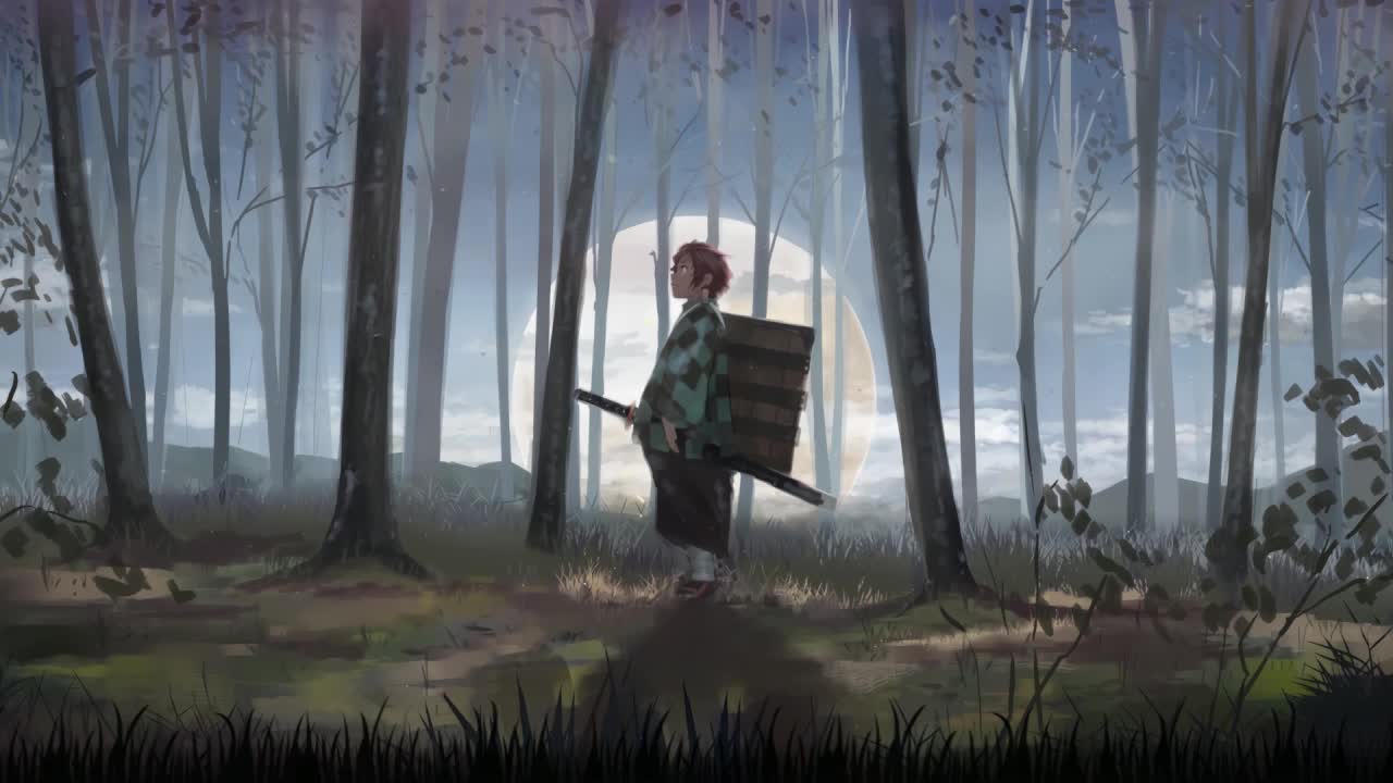 Tanjirou Kamado In The Forest Kimetsu No Yaiba HD Live Wallpaper For PC