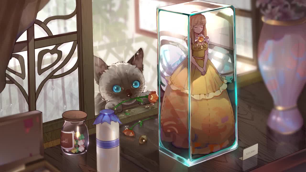 Cat And Doll Figurine HD Live Wallpaper For PC
