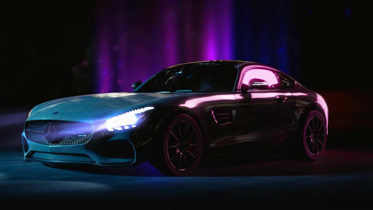 Neon Mercedes Amg Gt S HD Live Wallpaper For PC