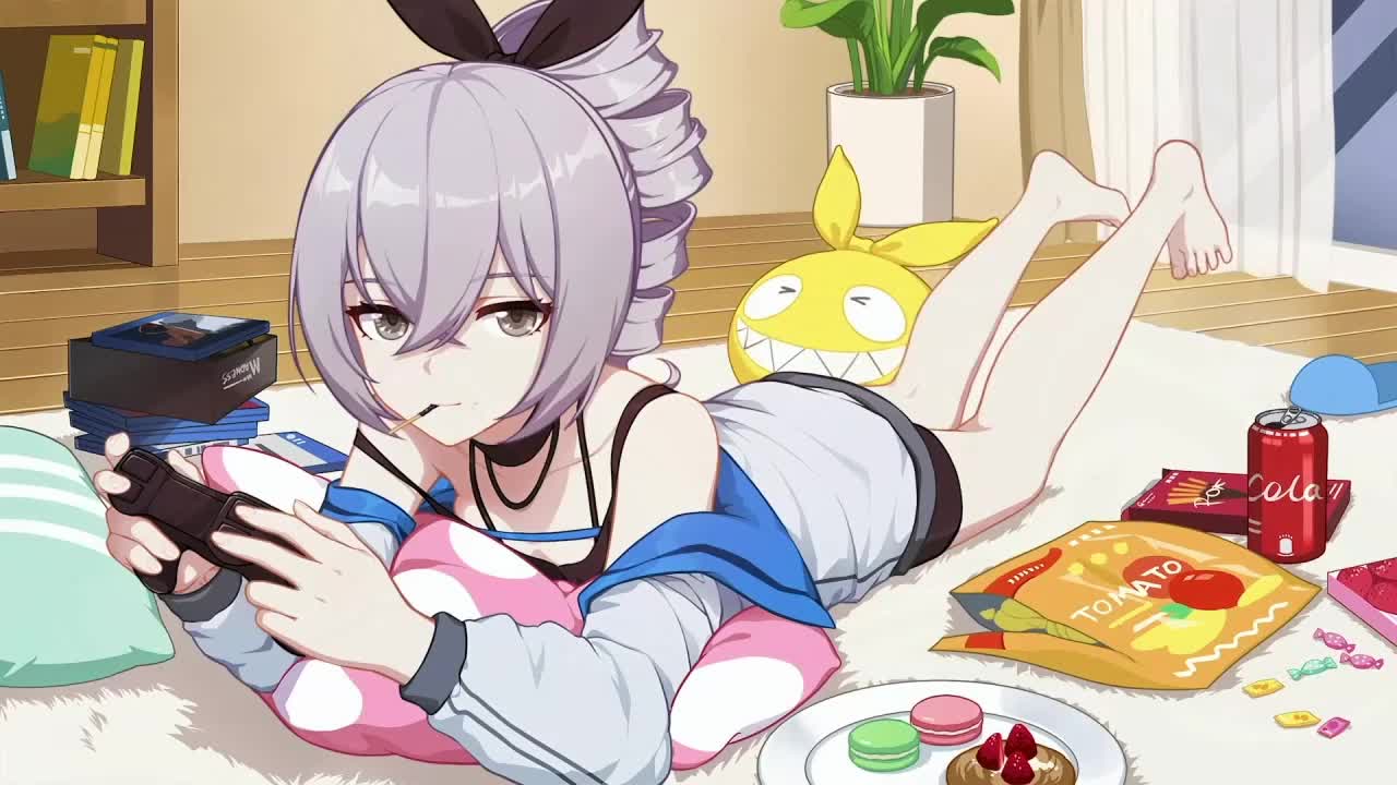 Bronya Zaychik Playing Video Games Honkai Impact 3rd HD Live Wallpaper For PC
