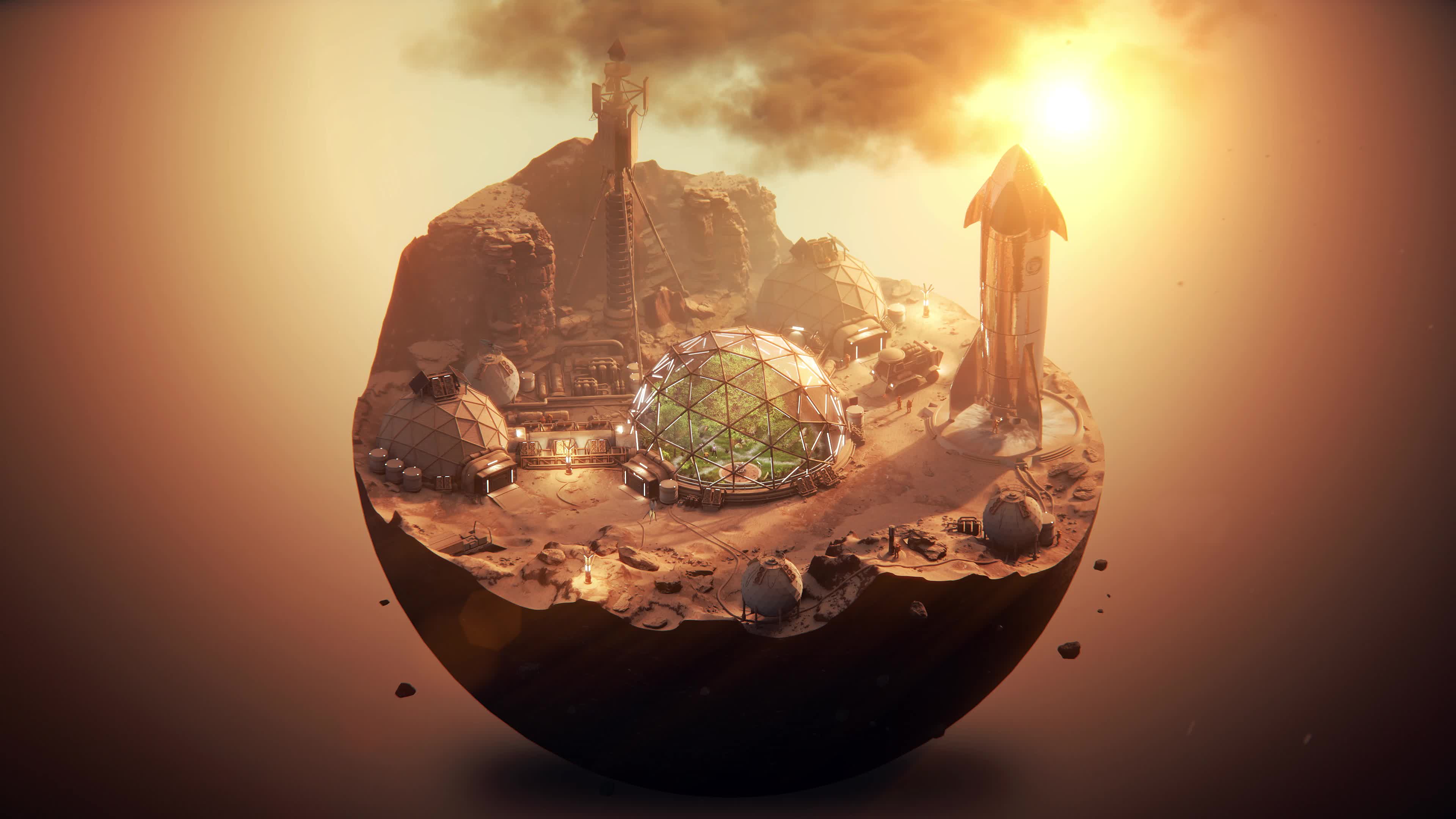 Abstract Mars Planet Spin 4K Live Wallpaper