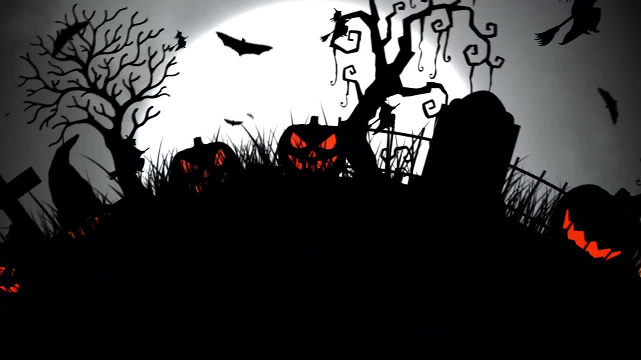 Stock Video 2d animation with halloween concept PC Live Wallpaper