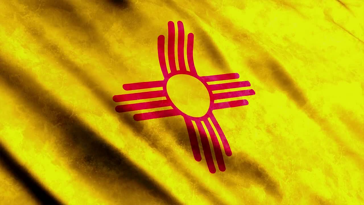 Stock Video 3d animation flag from new mexico state in usa PC Live Wallpaper