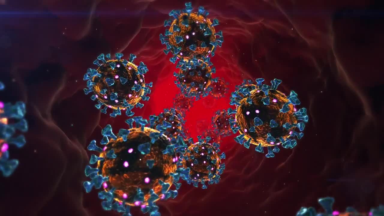 Stock Video 3d animation of a bloodstream with viruses PC Live Wallpaper