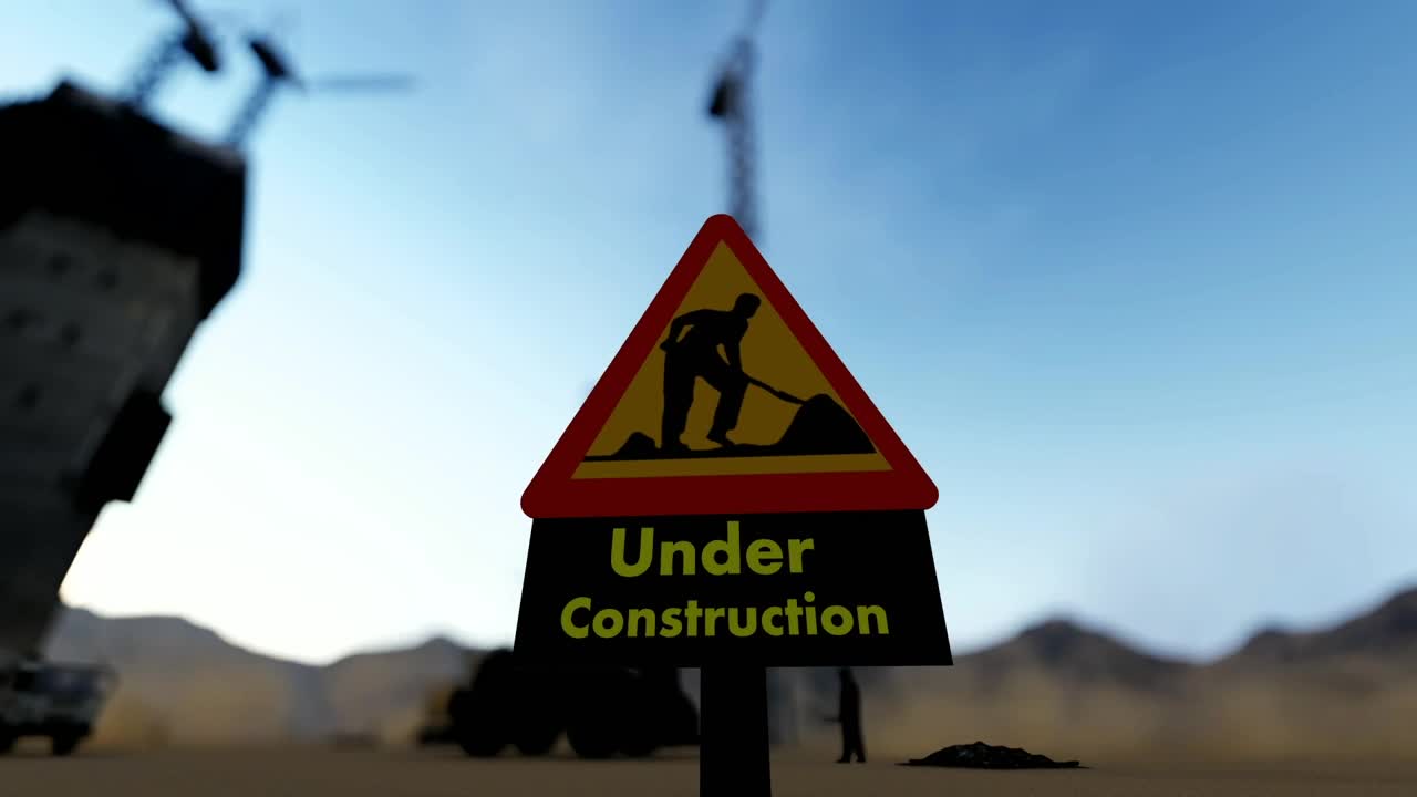 Stock Video 3d animation of a building under construction PC Live Wallpaper