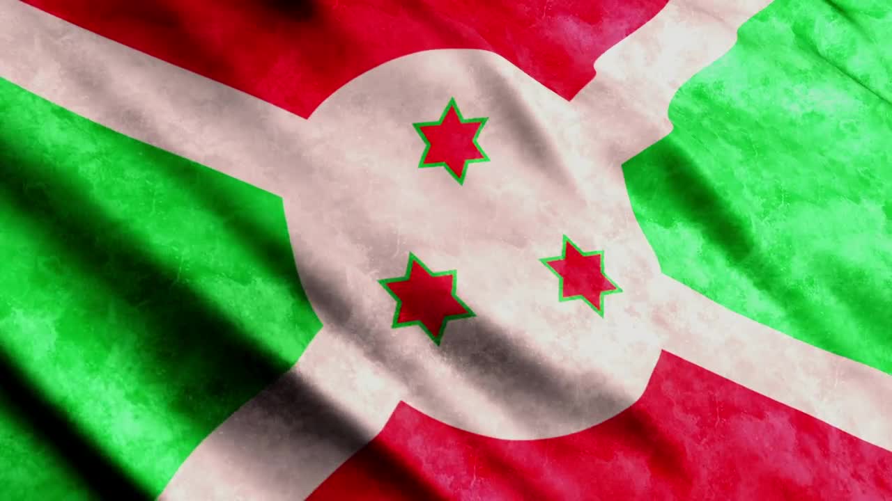 Stock Video 3d animation of a burundi faded flag PC Live Wallpaper