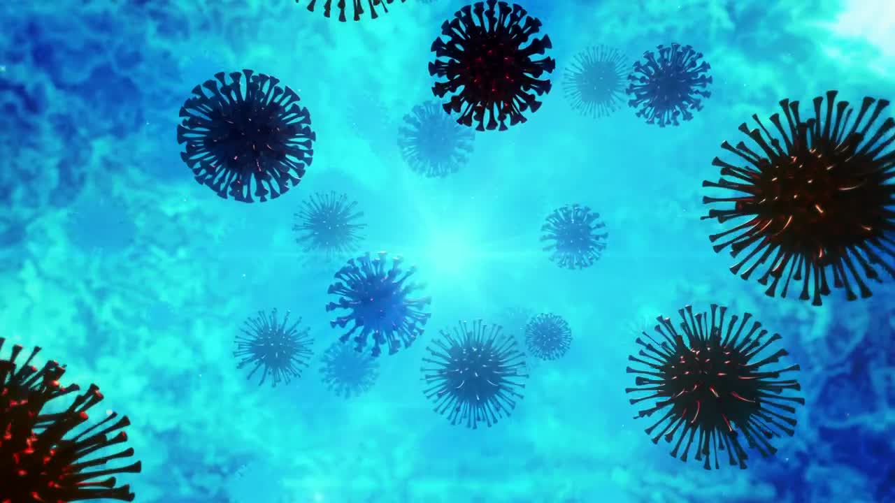Stock Video 3d animation of coronavirus floating PC Live Wallpaper