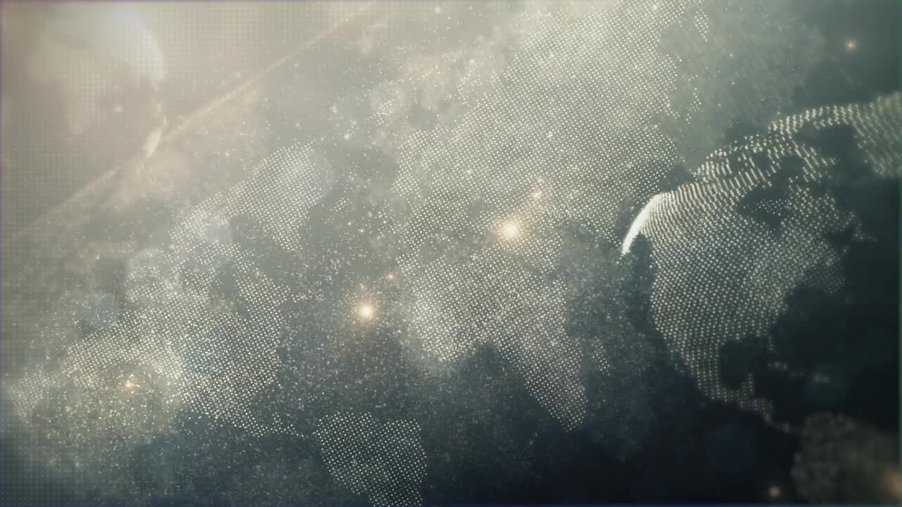 Stock Video 3d animation with world shapes concept PC Live Wallpaper