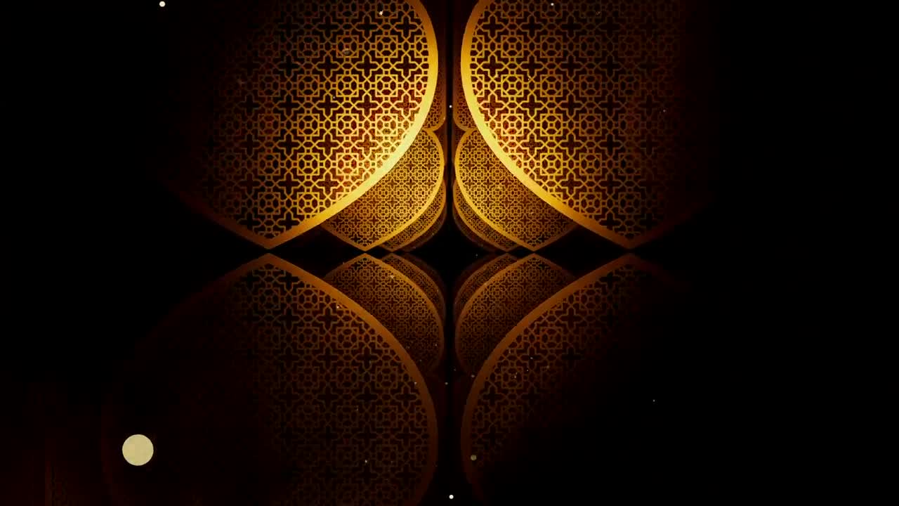 Stock Video 3d gold plaques shaped like tumid arches PC Live Wallpaper