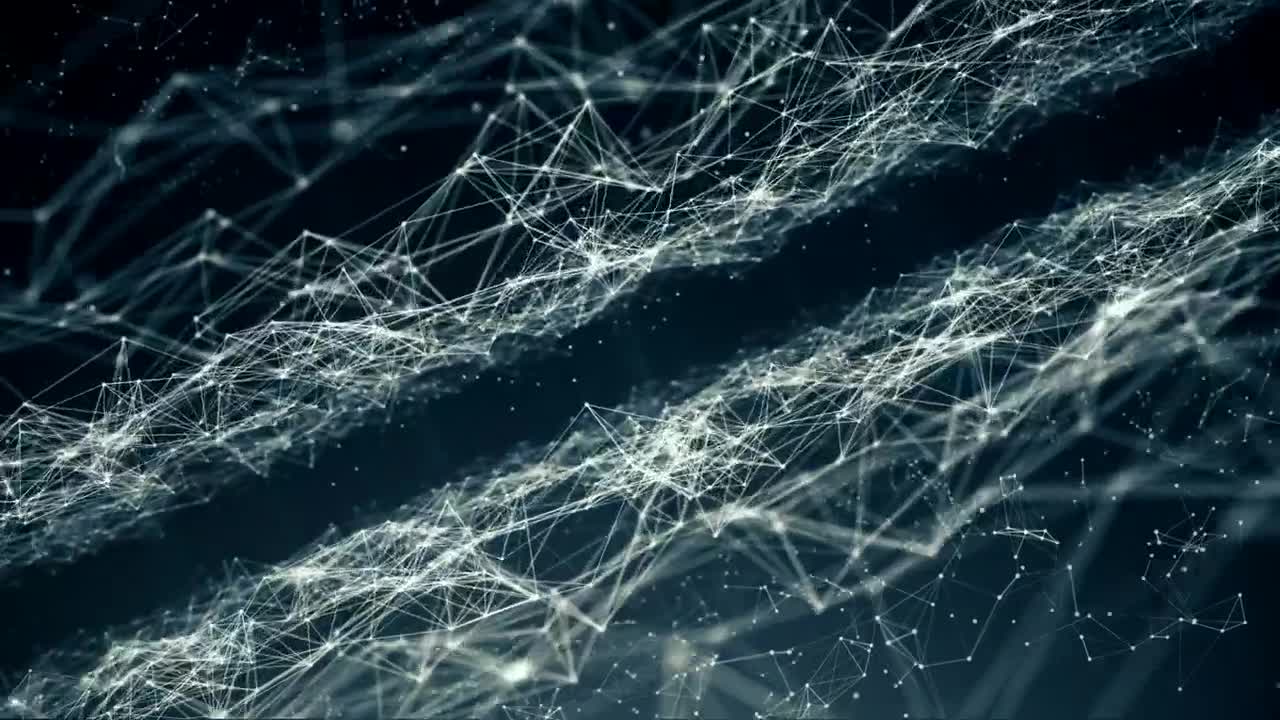 Stock Video 3d models of many connected floating points PC Live Wallpaper