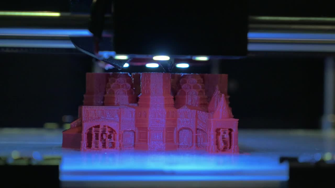 Stock Video 3d printing a cathedral PC Live Wallpaper