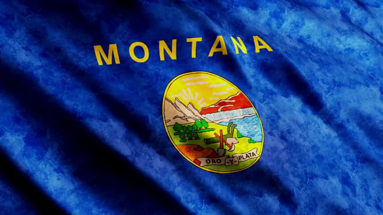 Stock Video 3d render of montana state waving flag PC Live Wallpaper