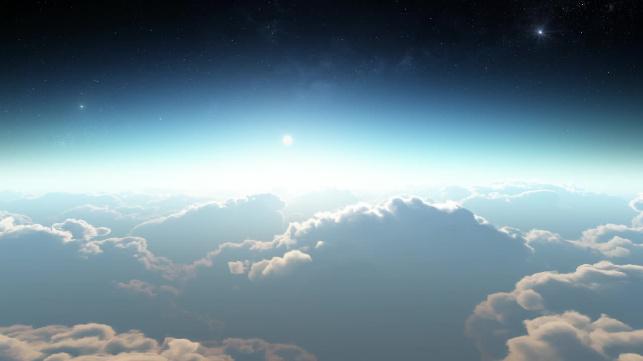 Stock Video 3d ride above the sky below the space PC Live Wallpaper