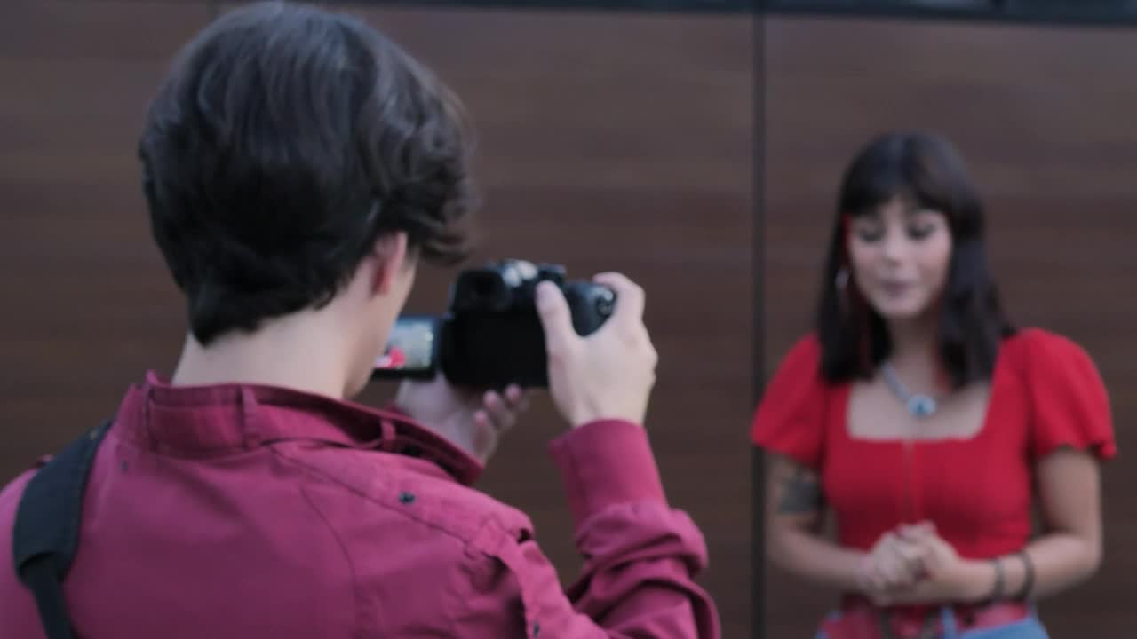 Stock Video A Boy And A Girl Shooting A Story On The Live Wallpaper for PC