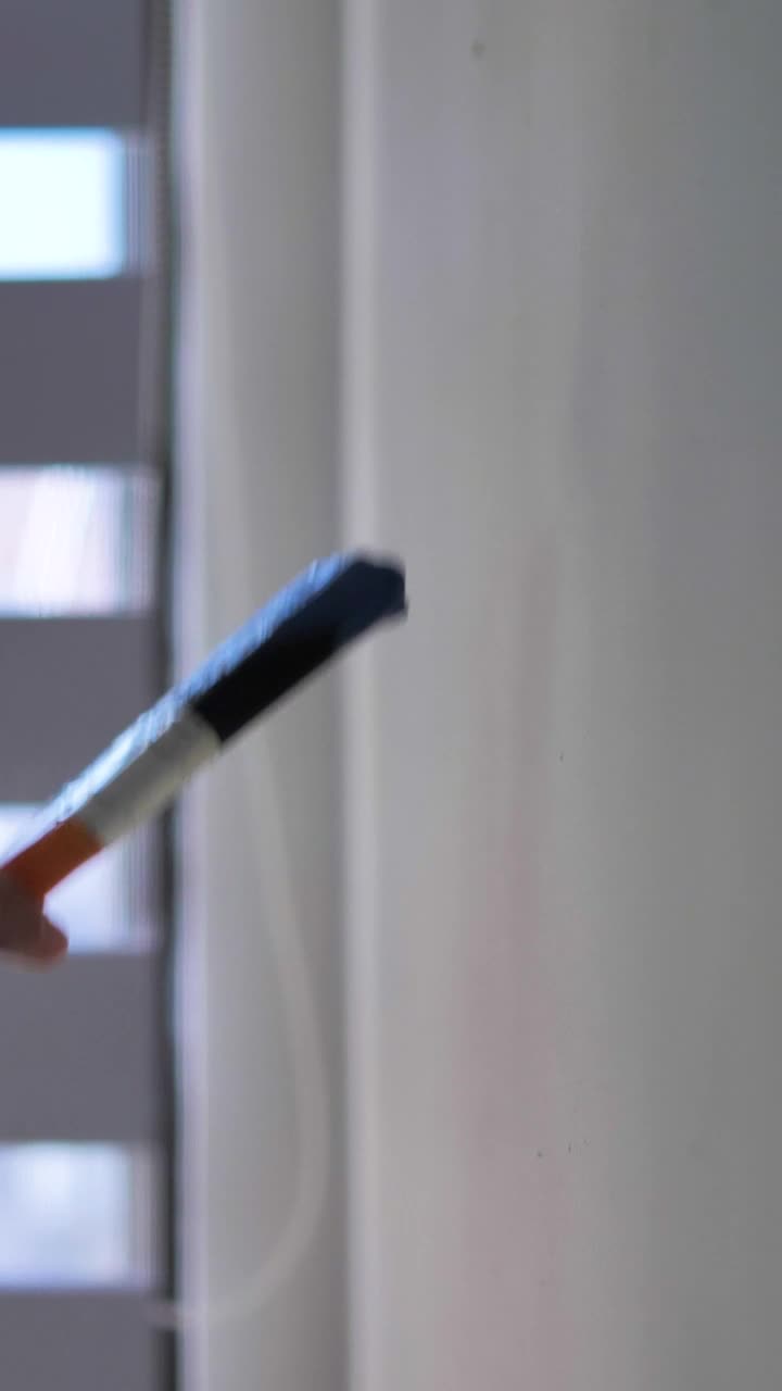 Stock Video A Brush Painting On A Blue Wall Live Wallpaper for PC